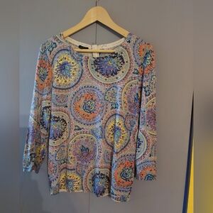 Talbot's Colorful Paisley Women's Top